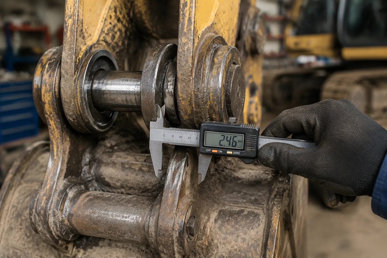 Excavator hydraulic and linkage maintenance